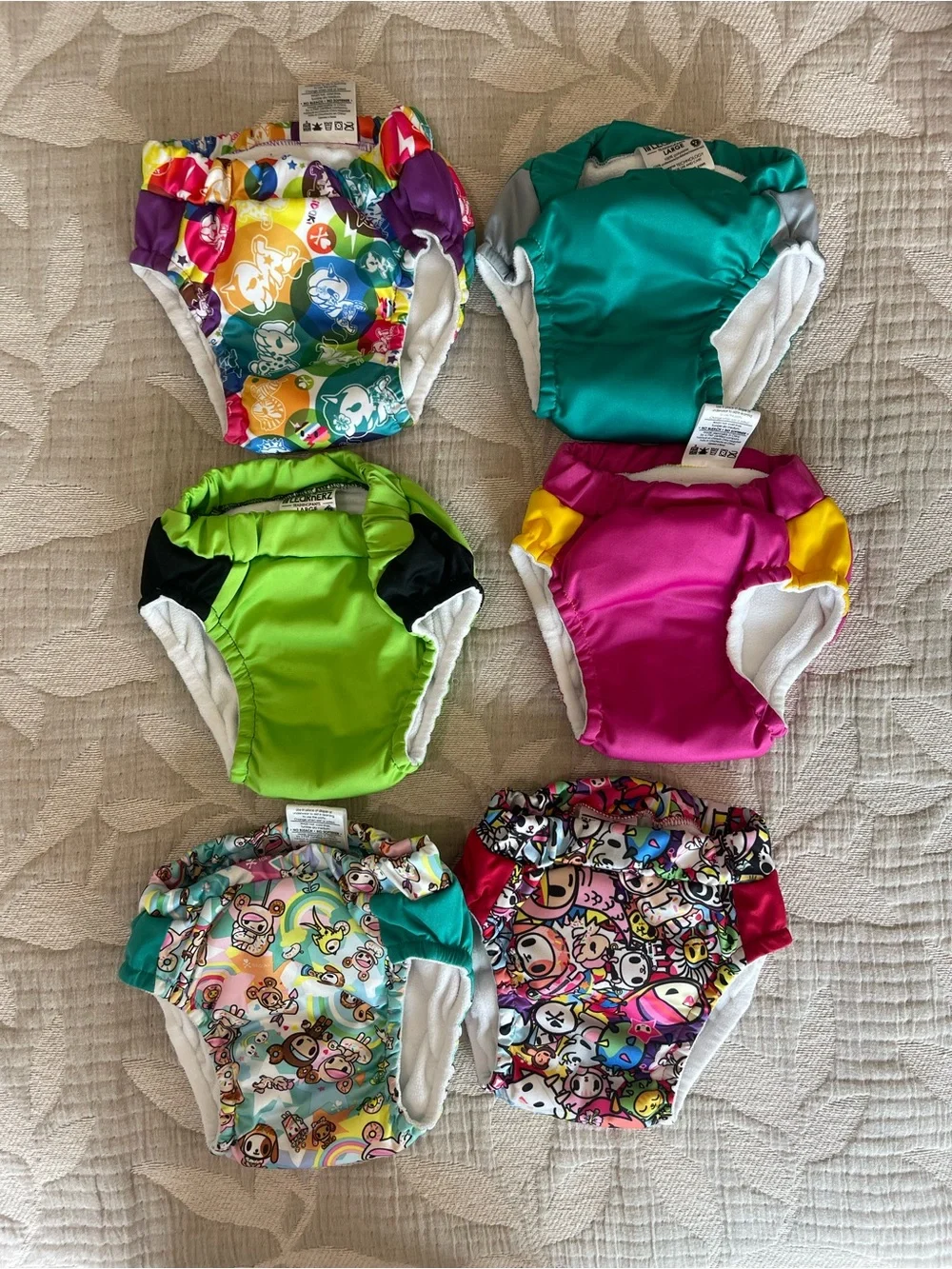 Colorful Kids Potty Training Pants set of six! Great condition.